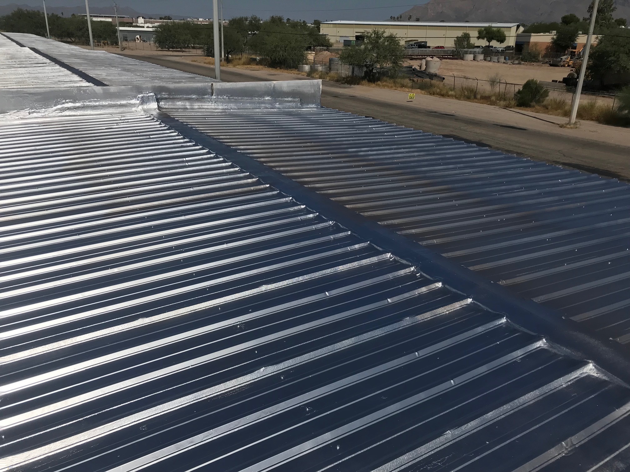 Polyurea Sealed Metal Roof